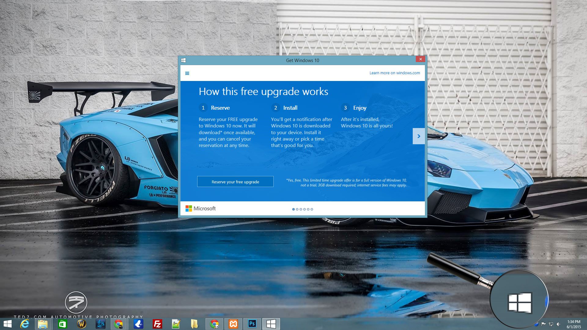 A screenshot of the Windows 10 upgrade notification.